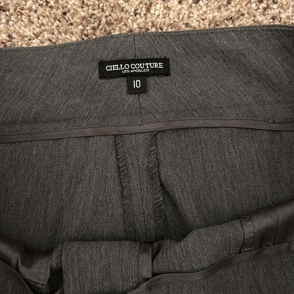 Ciello Couture Los Angeles Gray Flared Made In USA Dress Pants Size 10 - Picture 4 of 8